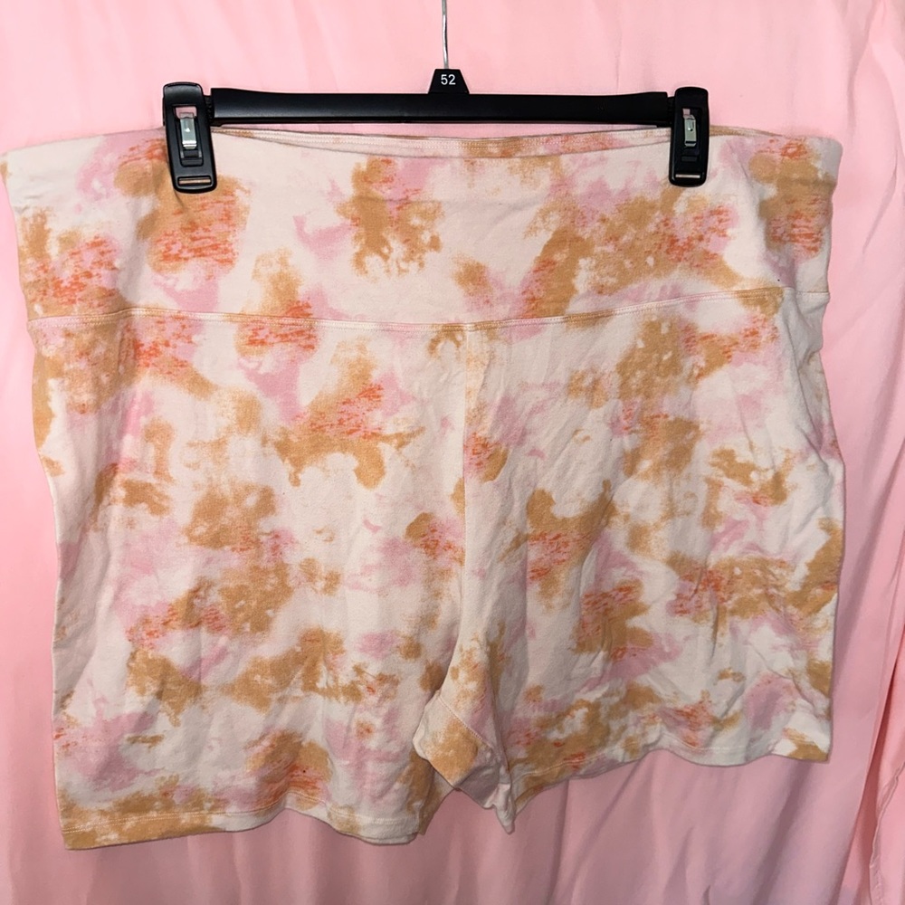 Sonoma Pink, Orange, & Cream Tie Dye Bike Shorts
